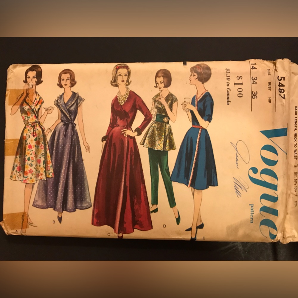 Size 14 Vogue Vintage (used) Pattern 5487